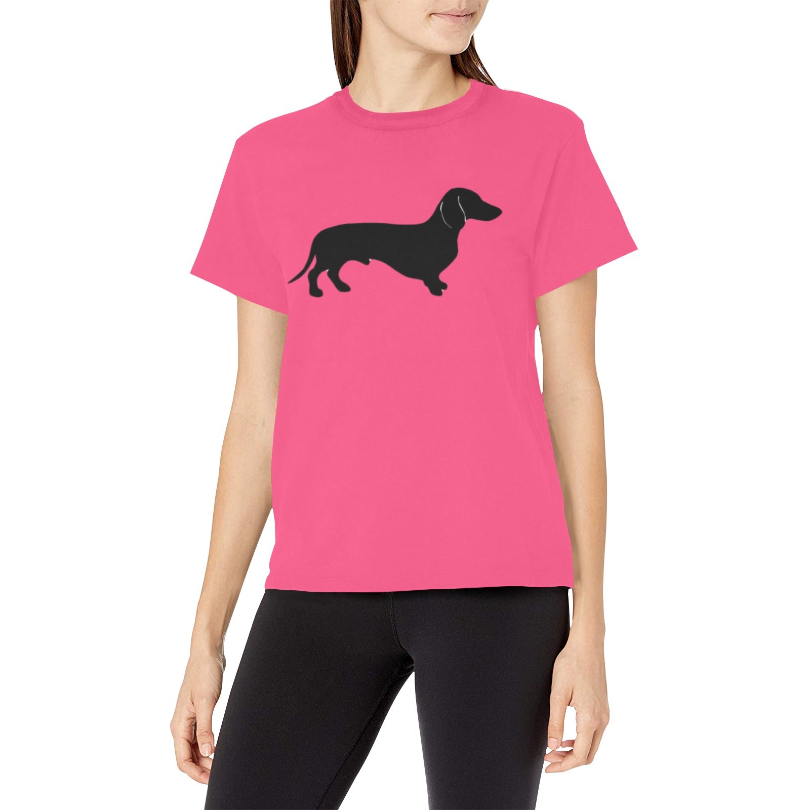 Pink Dachshund Shadow Shirt