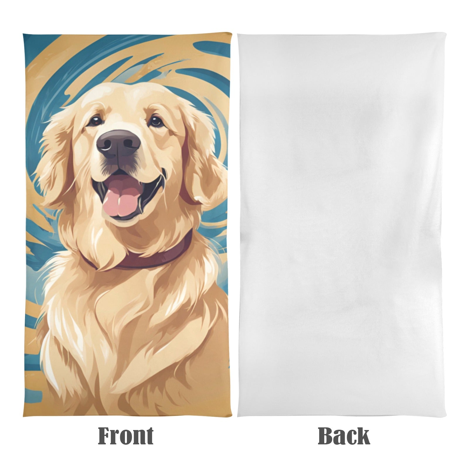 Golden Retriever Beach Towel - Swirl