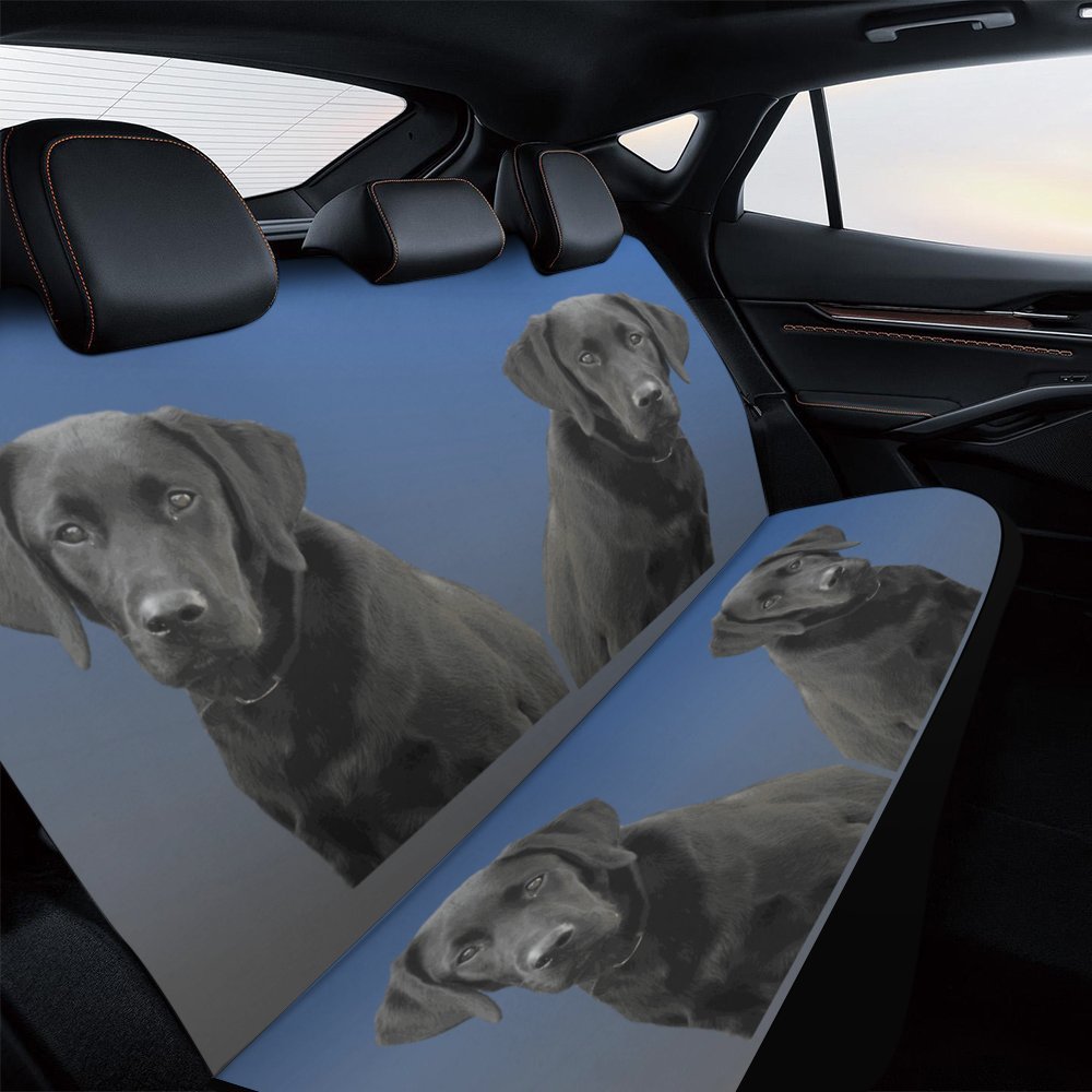 Black Lab Rear Car seat cover