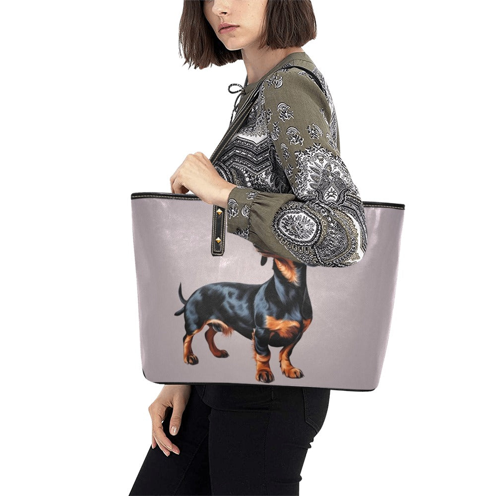 Dachshund Tote Bag - Tan