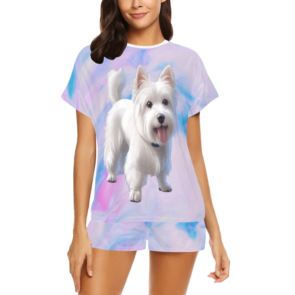 2 Piece Westie PJ Set  - Swirl