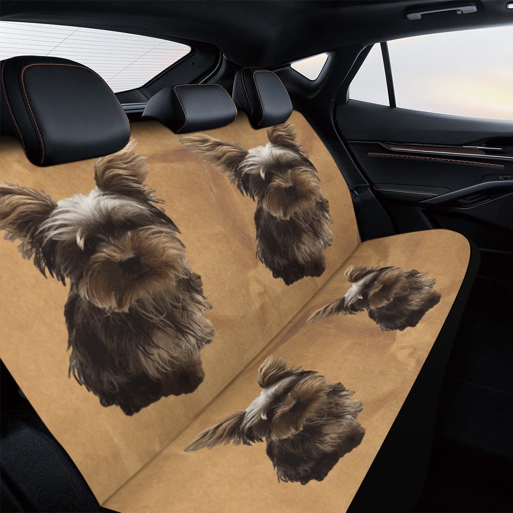 Yorkie Puppy Rear Car Seat Cover