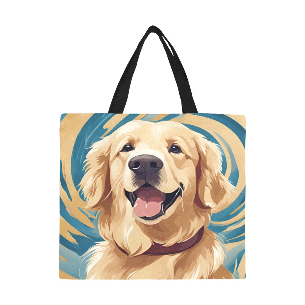 Golden Retriever Canvas Tote Bag - Swirl