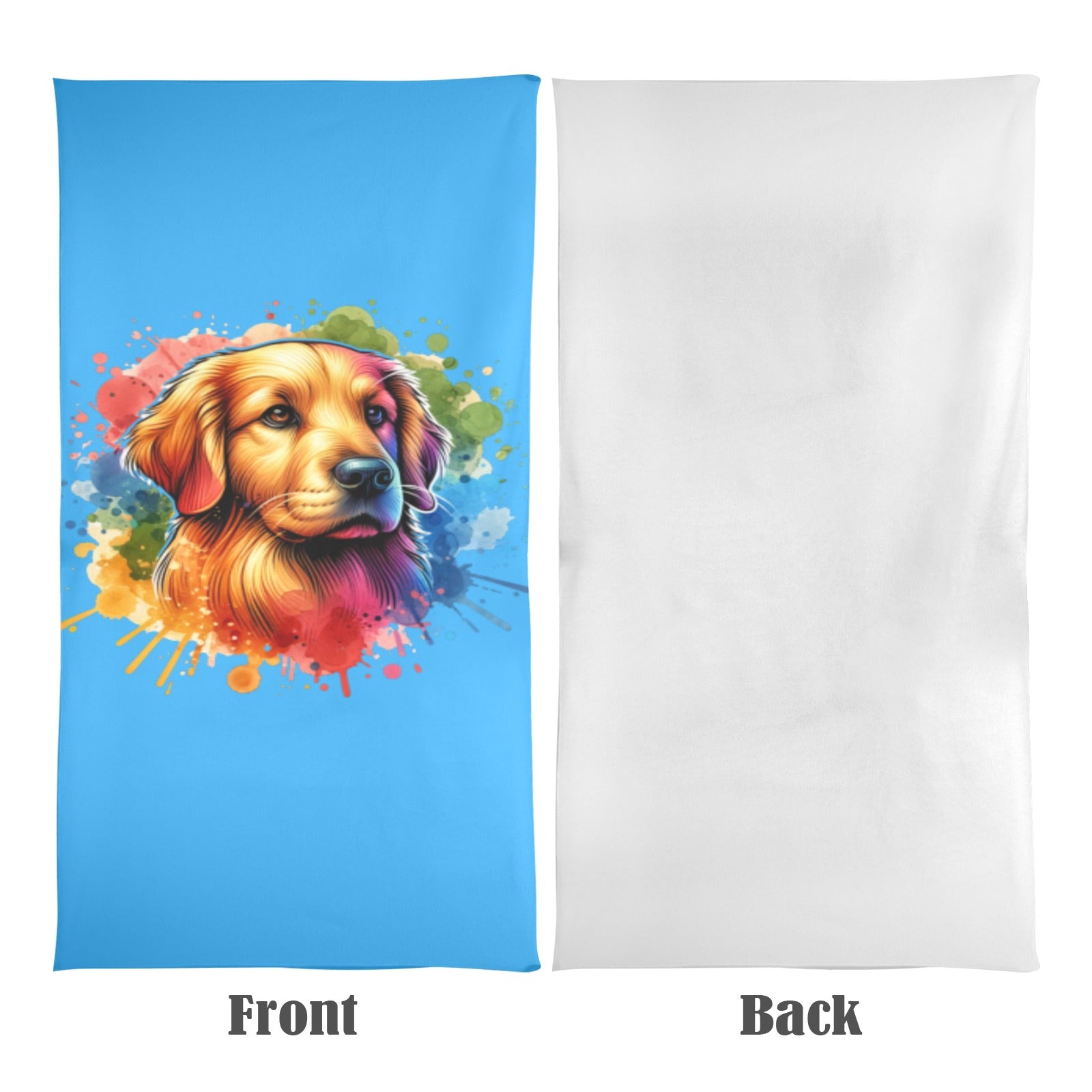 Golden Retriever Beach Towel - Watercolor