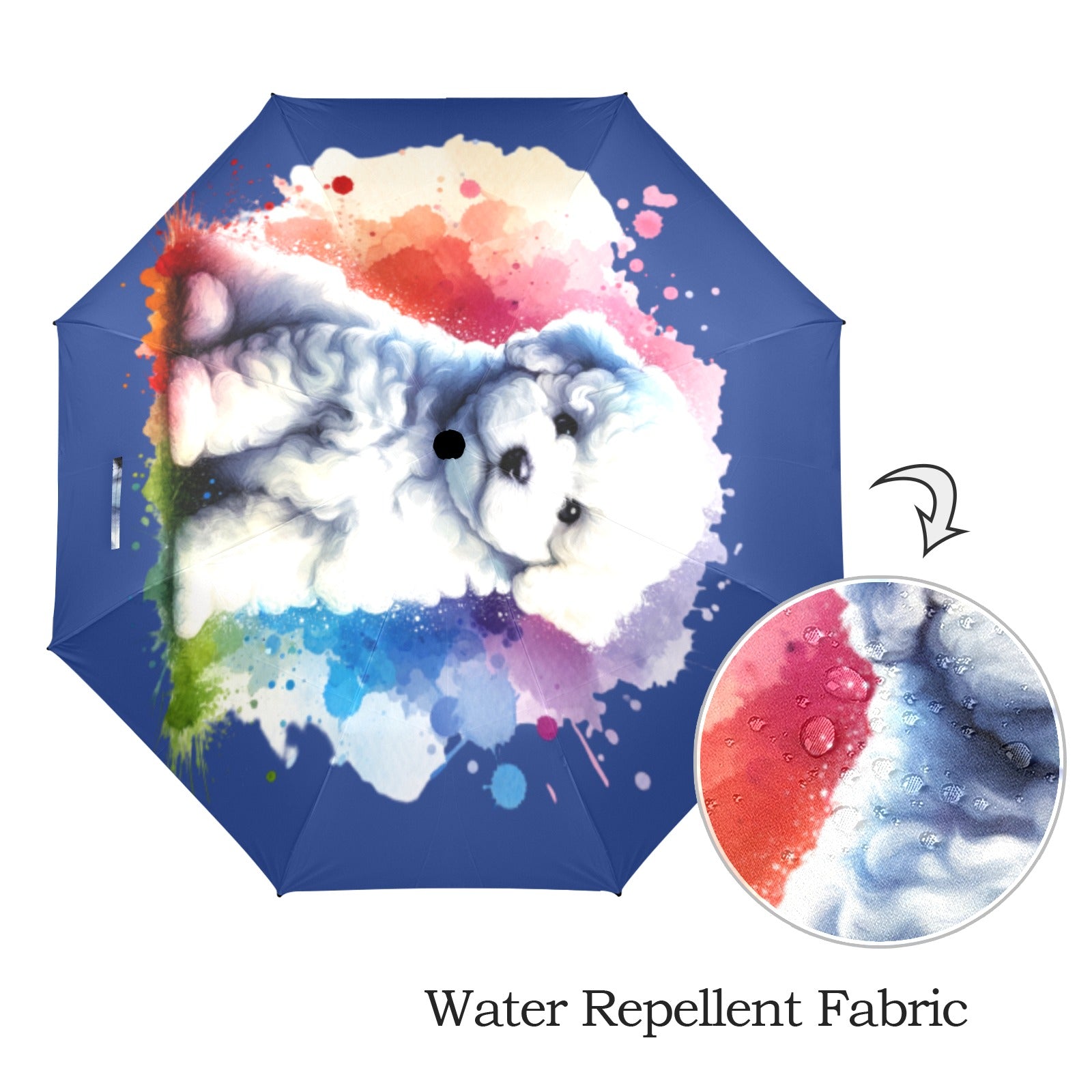 Bichon Puppy Umbrella - Watercolor