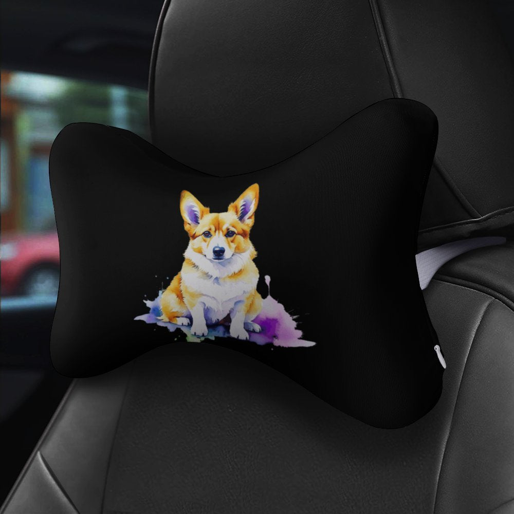 Corgi Car Pillows Set of 2 - Watercolor