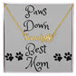 Paw Print Name Necklace - Paws Down Best Mom