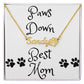 Paw Print Name Necklace - Paws Down Best Mom White Card
