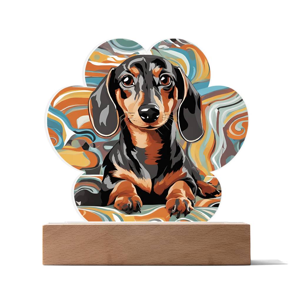 Dachshund Paw Print Acrylic Plaque