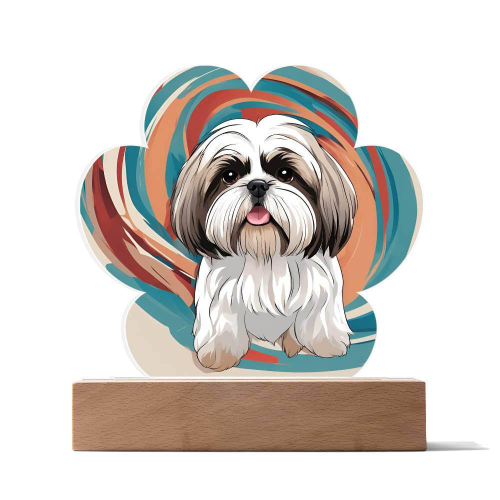 Shih Tzu Paw Print Acrylic Plaque