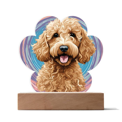 Goldendoodle Paw Print Acrylic Plaque