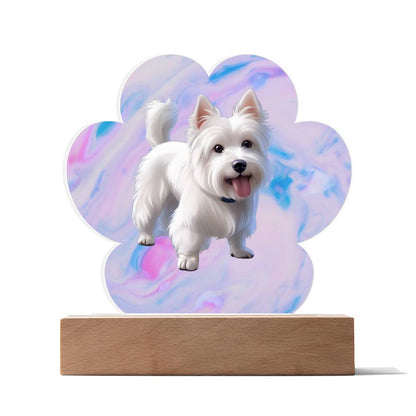 Westie Paw Print Acrylic Plaque