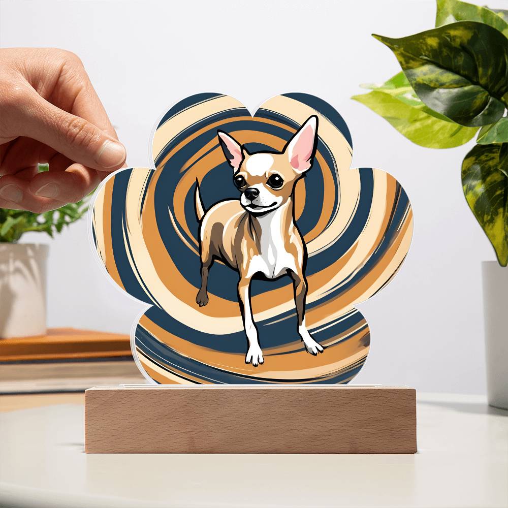 Chihuahua Paw Print Acrylic Plaque