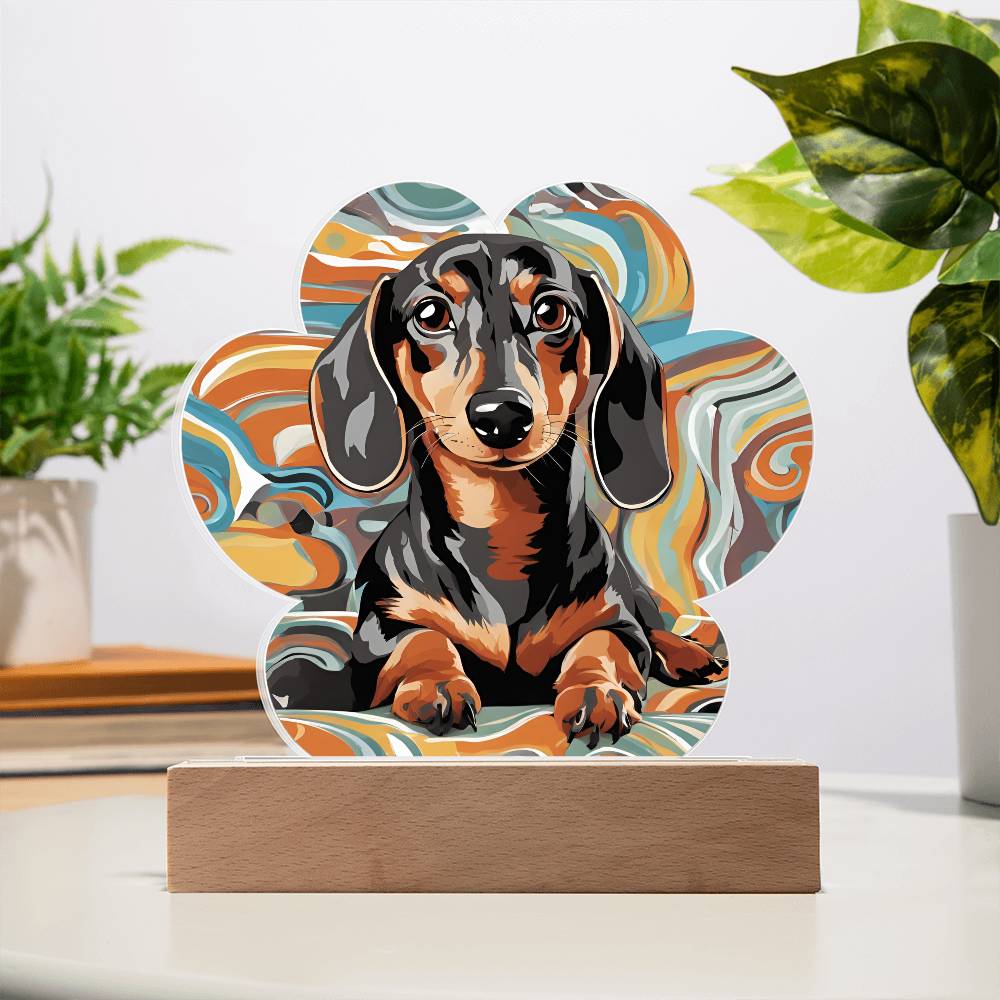 Dachshund Paw Print Acrylic Plaque