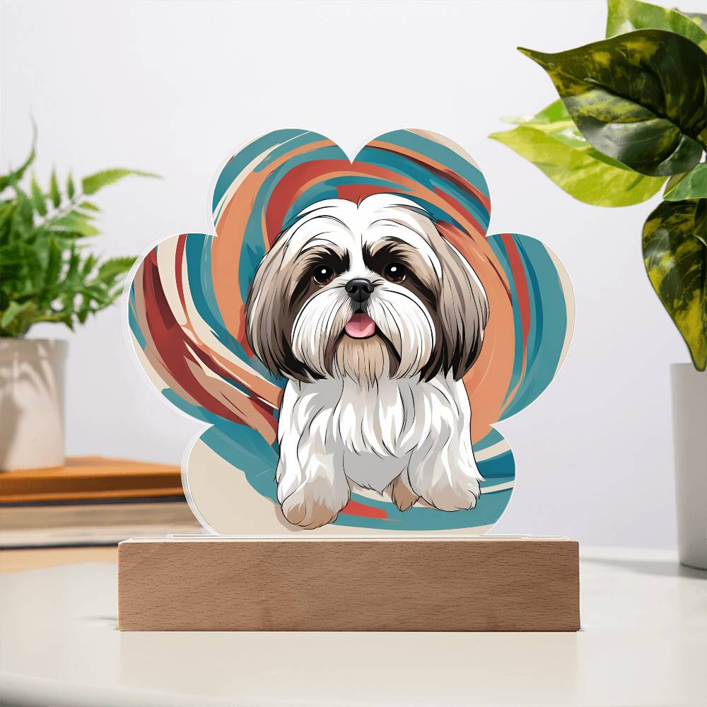 Shih Tzu Paw Print Acrylic Plaque