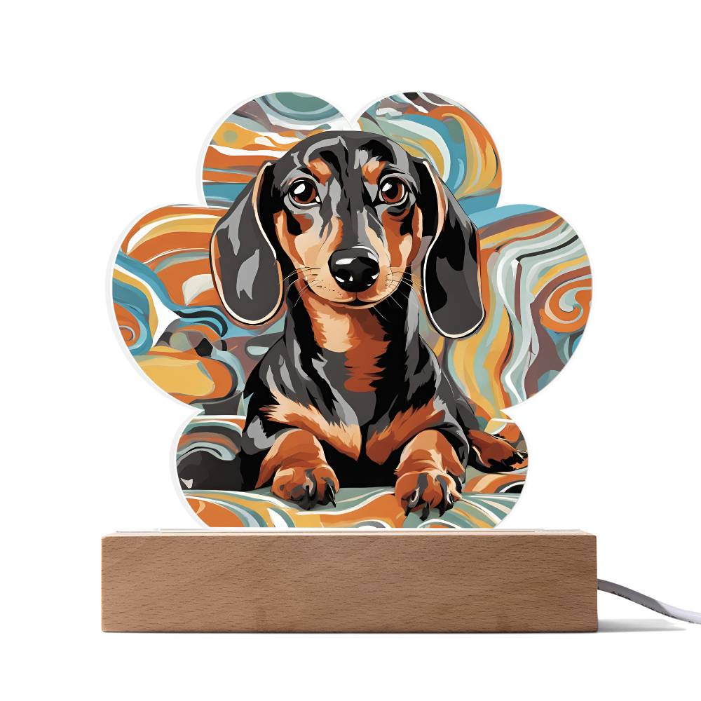 Dachshund Paw Print Acrylic Plaque