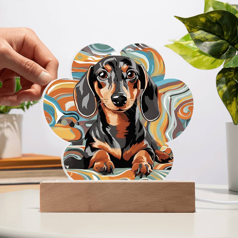 Dachshund Paw Print Acrylic Plaque