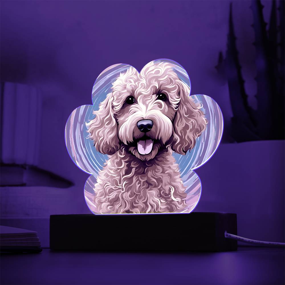 Goldendoodle Paw Print Acrylic Plaque