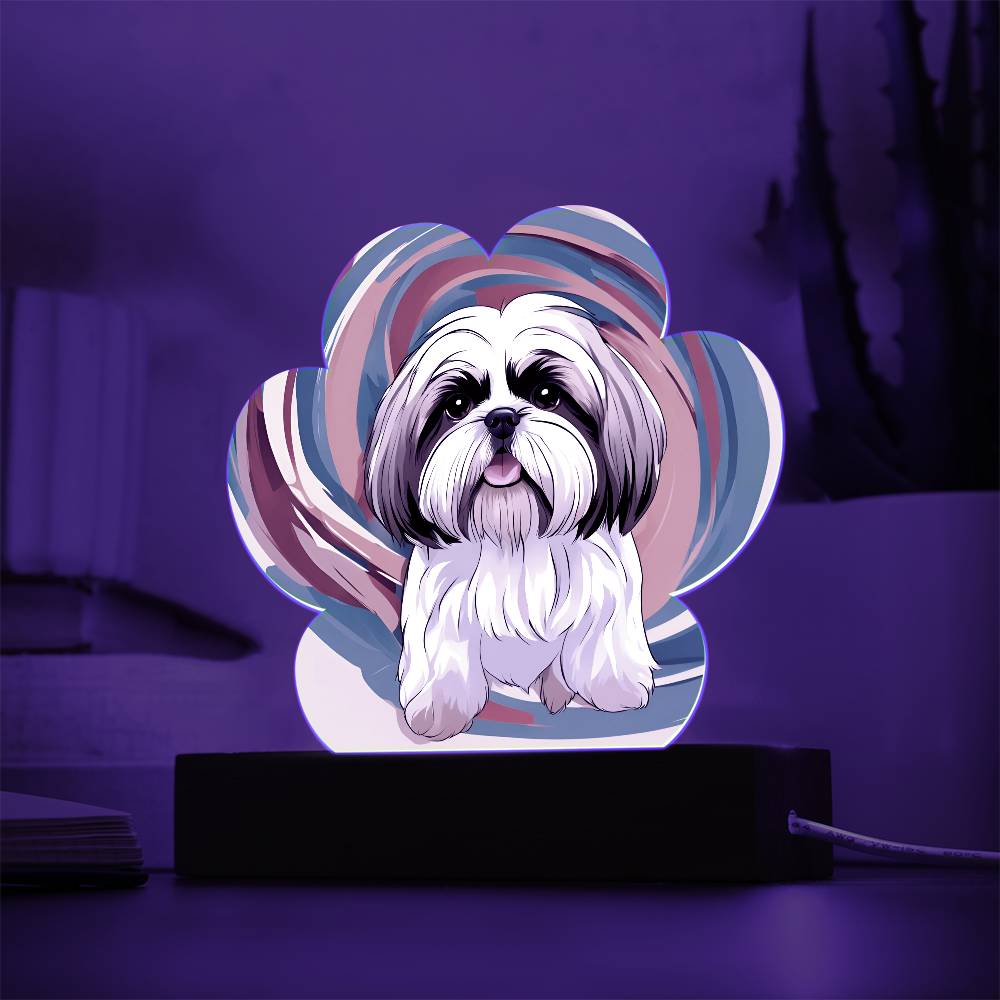 Shih Tzu Paw Print Acrylic Plaque