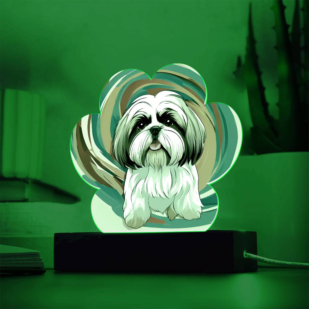 Shih Tzu Paw Print Acrylic Plaque