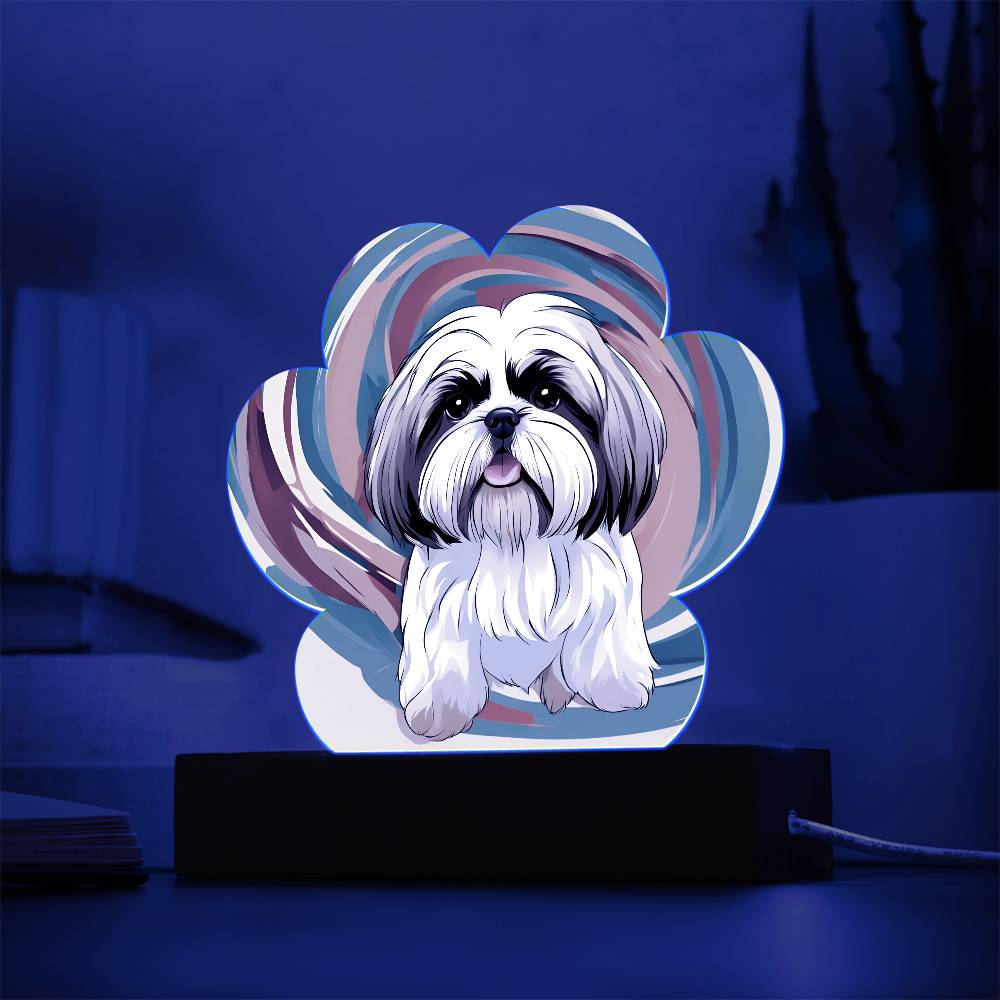 Shih Tzu Paw Print Acrylic Plaque