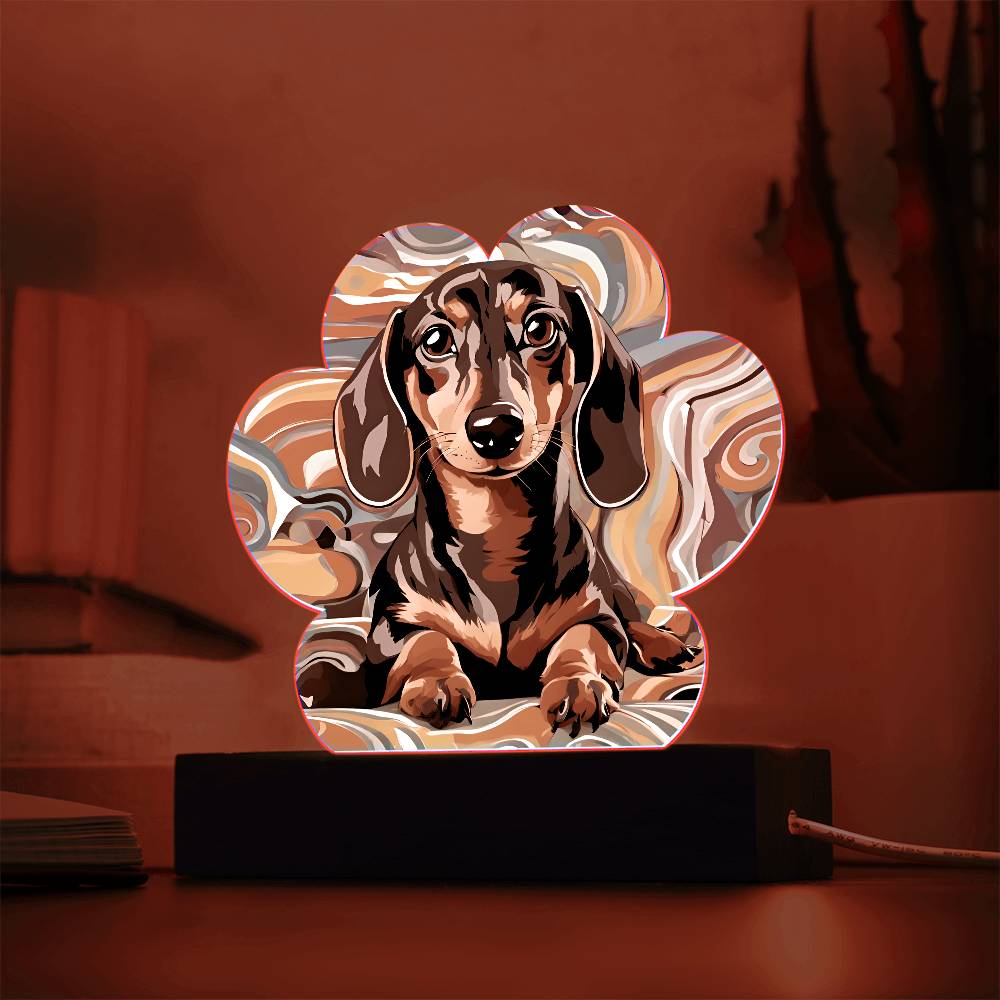 Dachshund Paw Print Acrylic Plaque