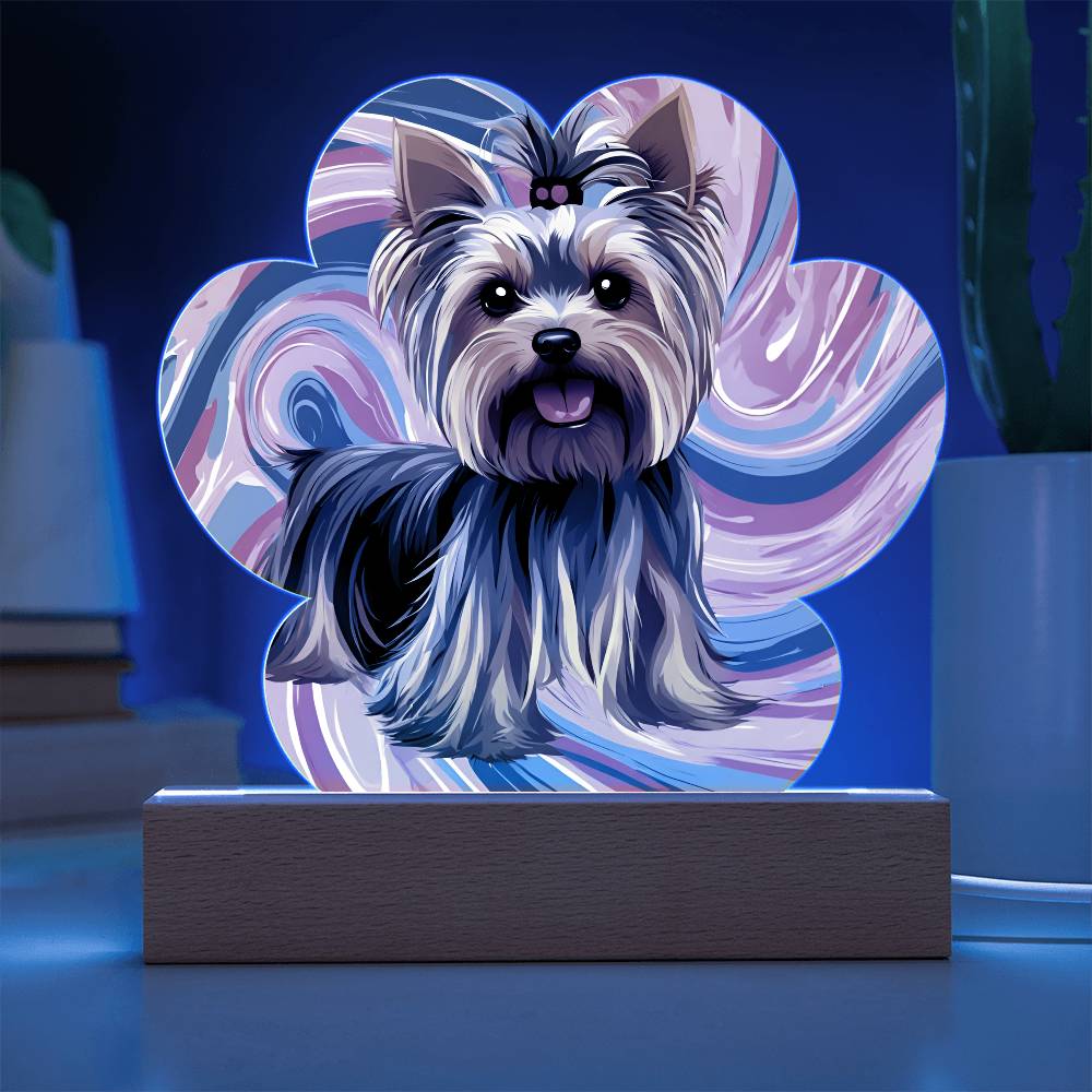 Yorkie Paw Print Acrylic Plaque