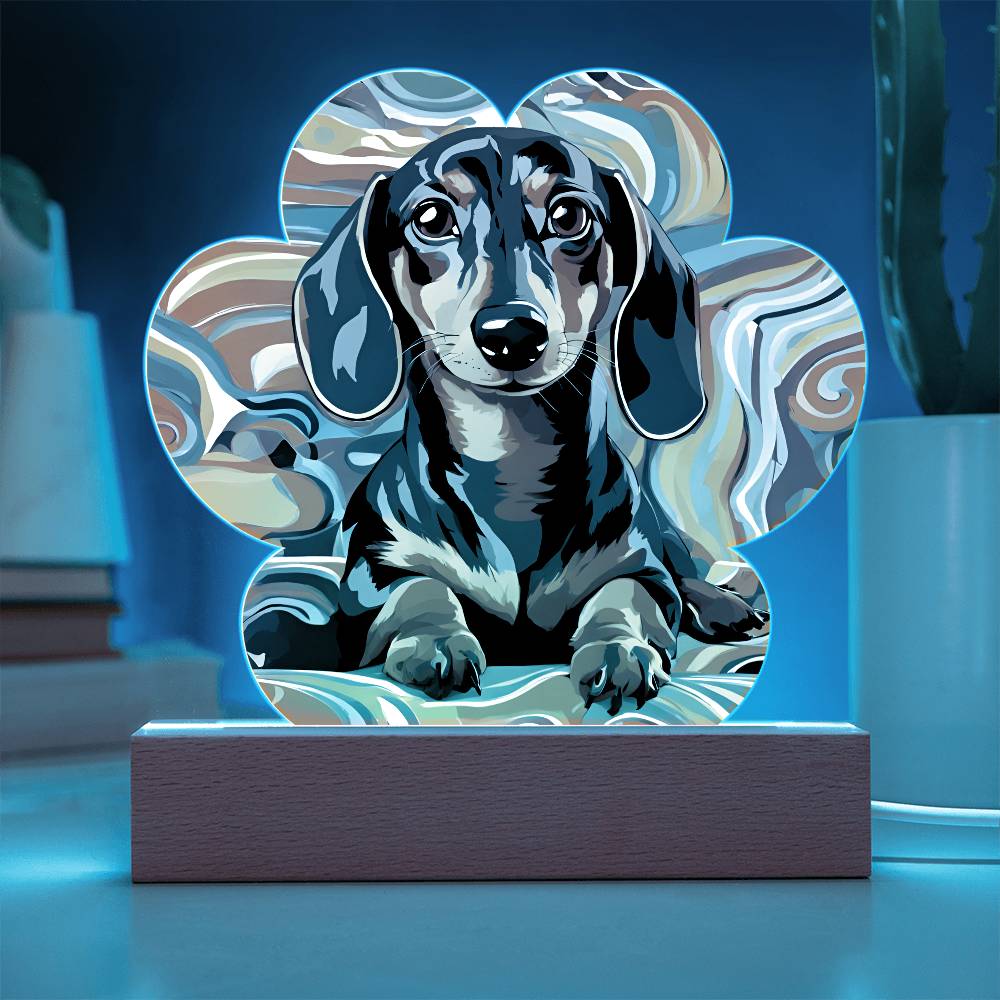 Dachshund Paw Print Acrylic Plaque