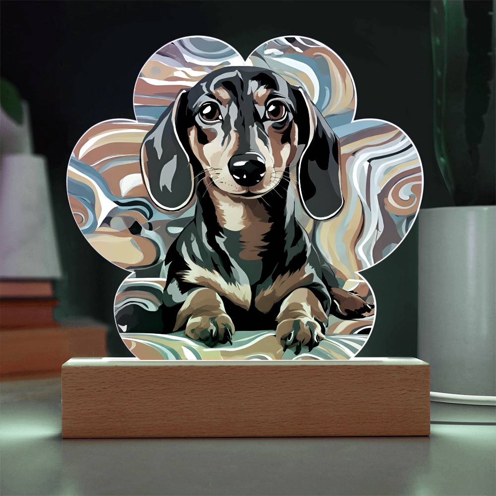 Dachshund Paw Print Acrylic Plaque