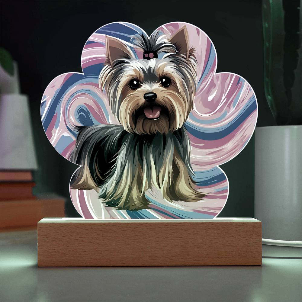 Yorkie Paw Print Acrylic Plaque