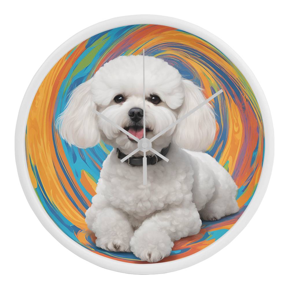 Bichon Clock - Swirl