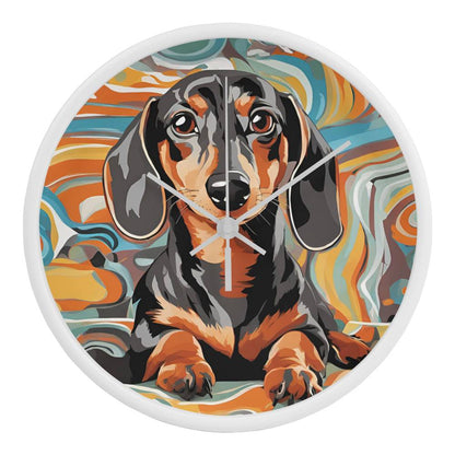 Dachshund Clock - Swirl