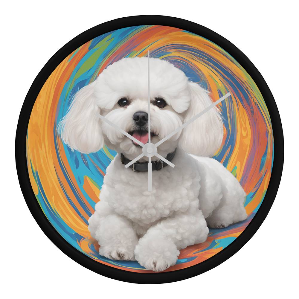 Bichon Clock - Swirl