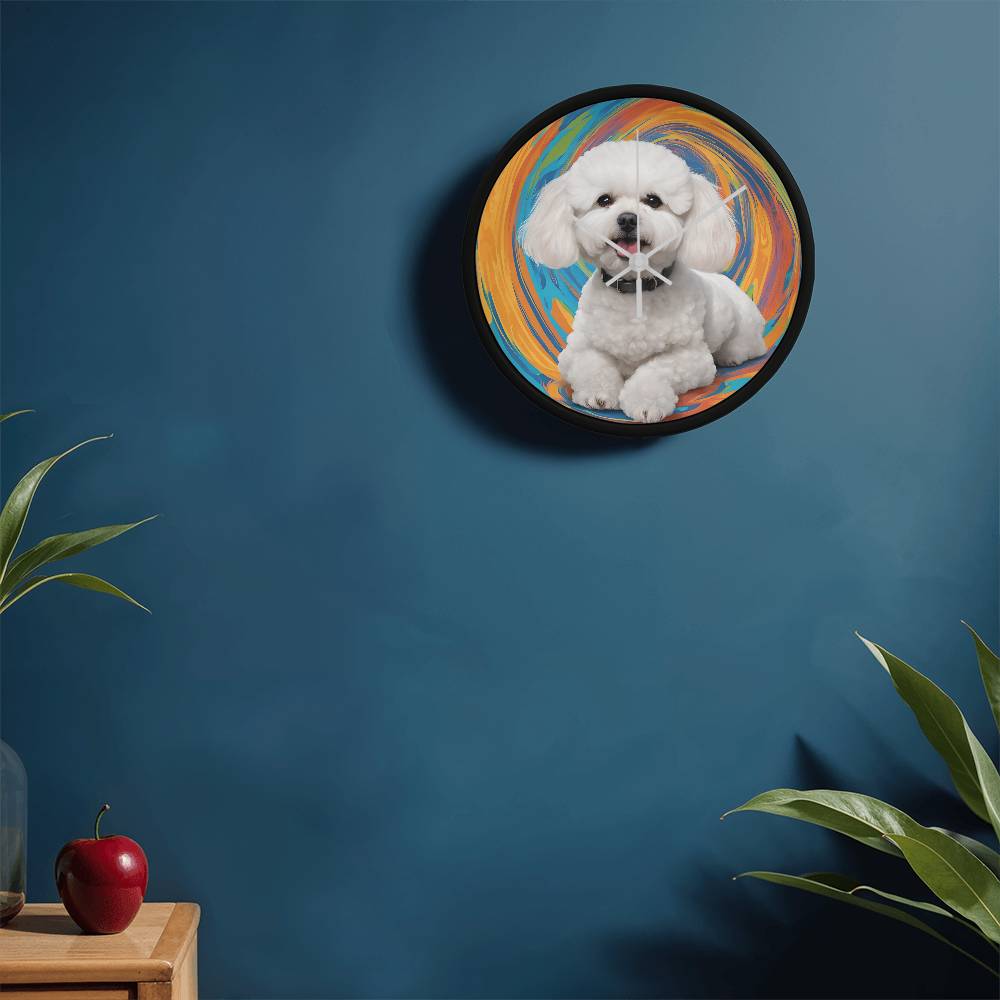 Bichon Clock - Swirl