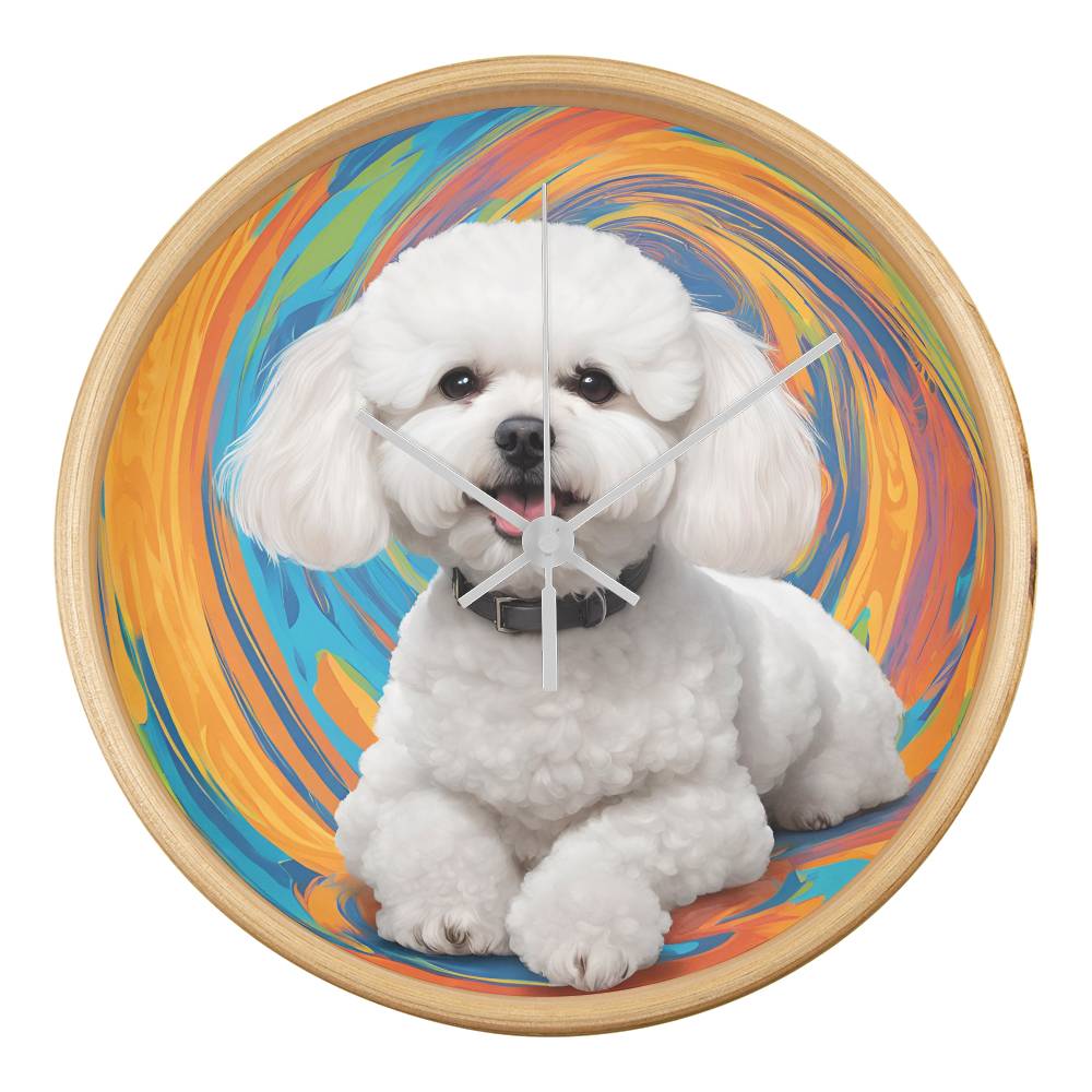 Bichon Clock - Swirl