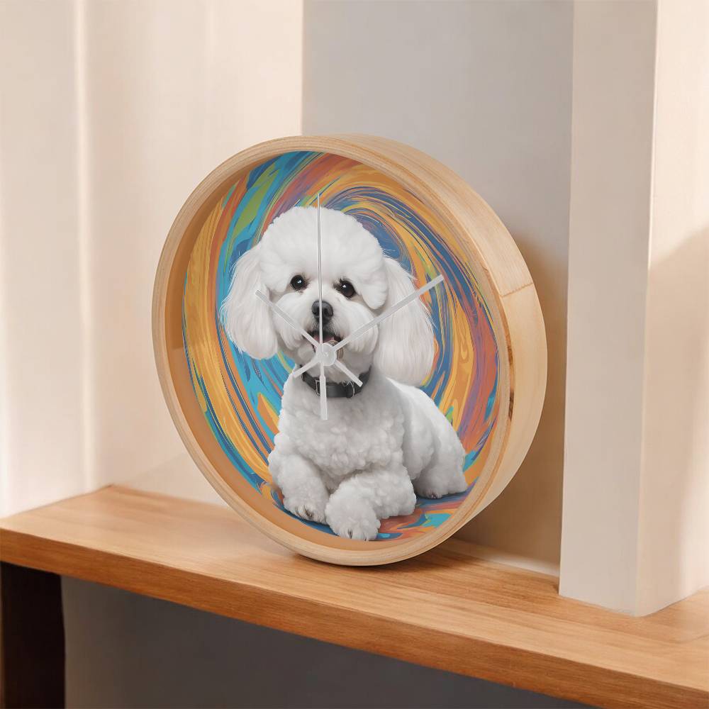 Bichon Clock - Swirl