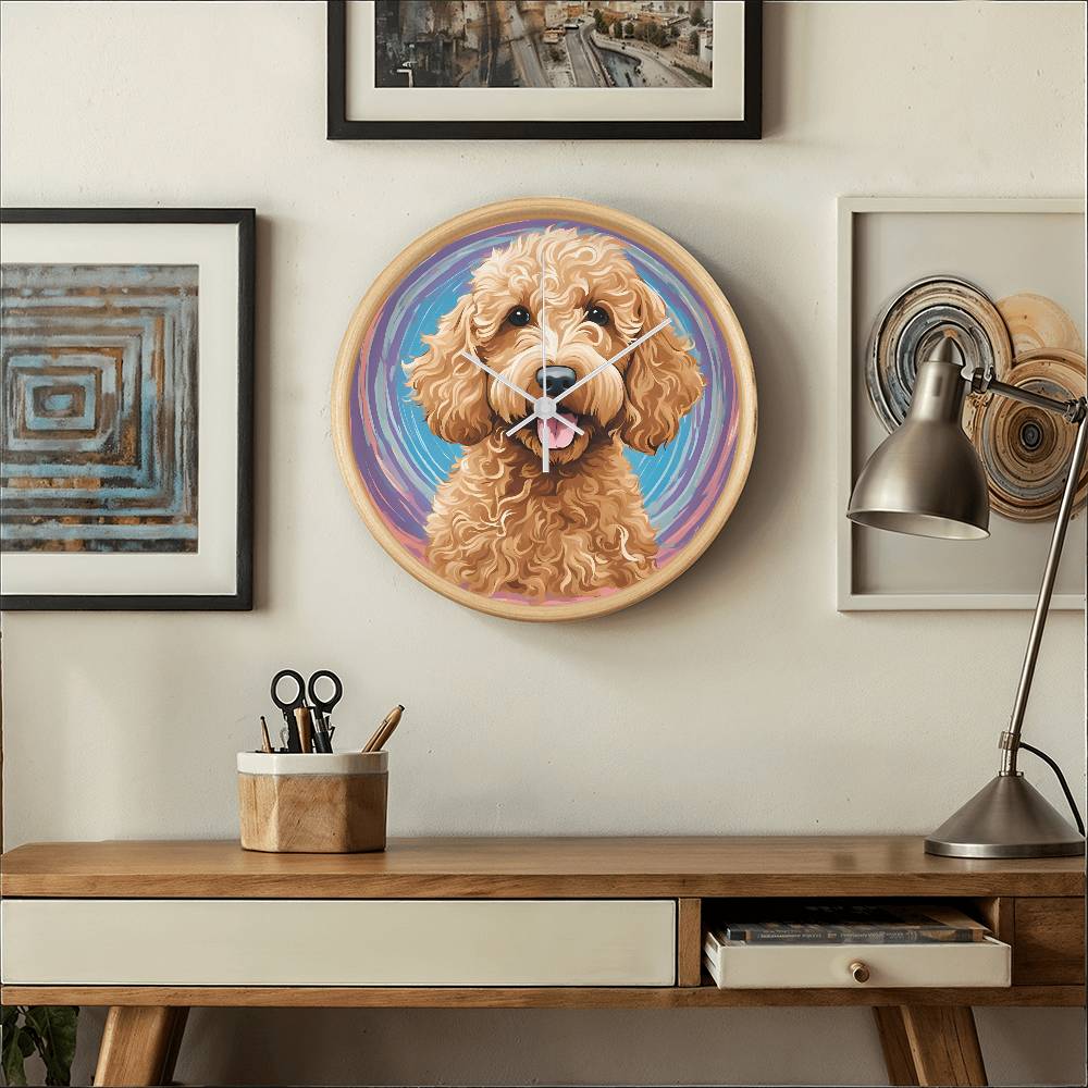 Goldendoodle Clock - Swirl