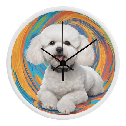 Bichon Clock - Swirl