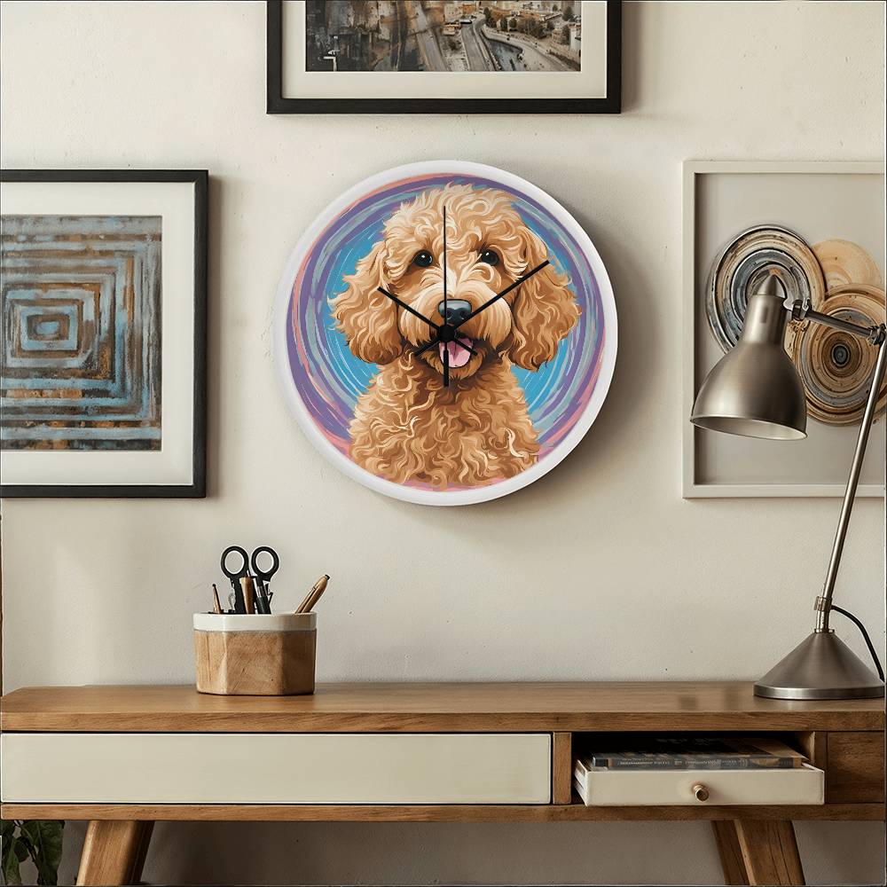 Goldendoodle Clock - Swirl