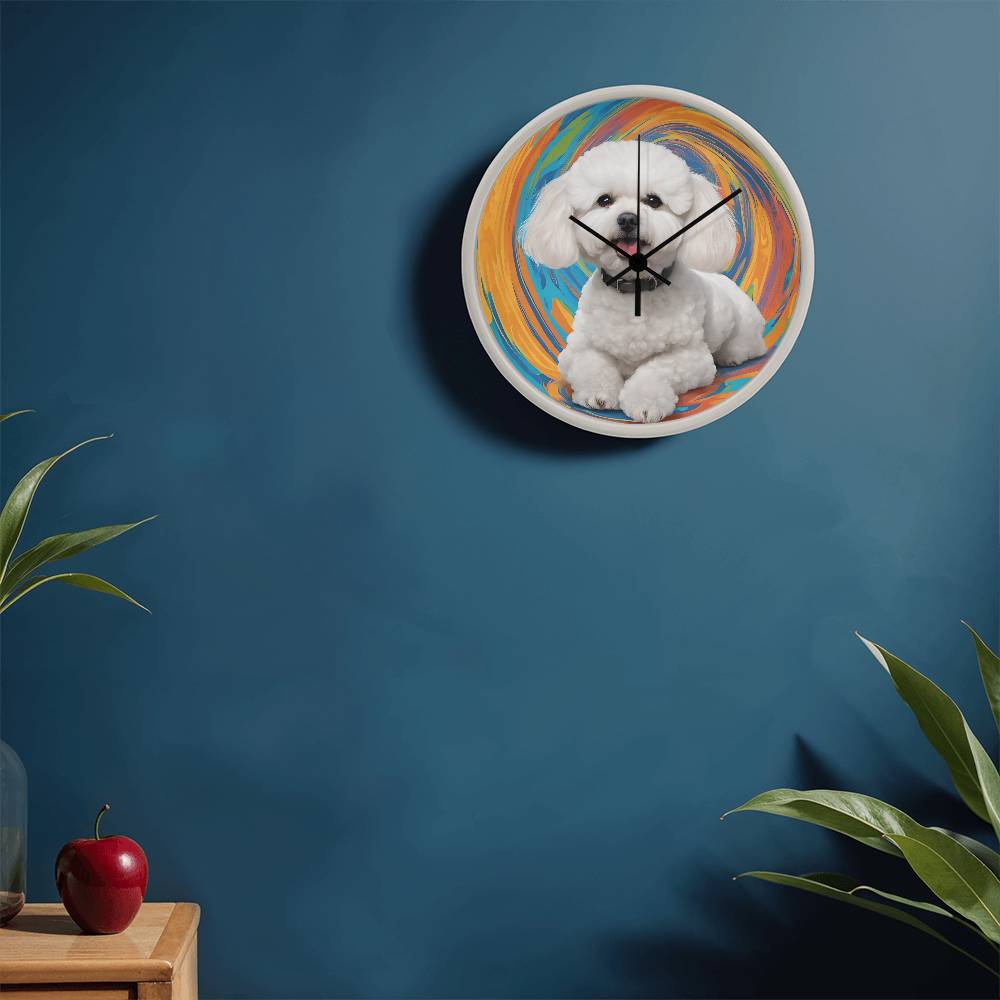 Bichon Clock - Swirl