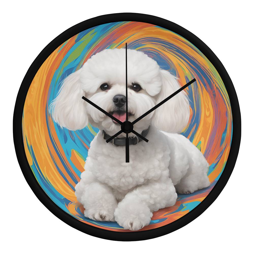 Bichon Clock - Swirl