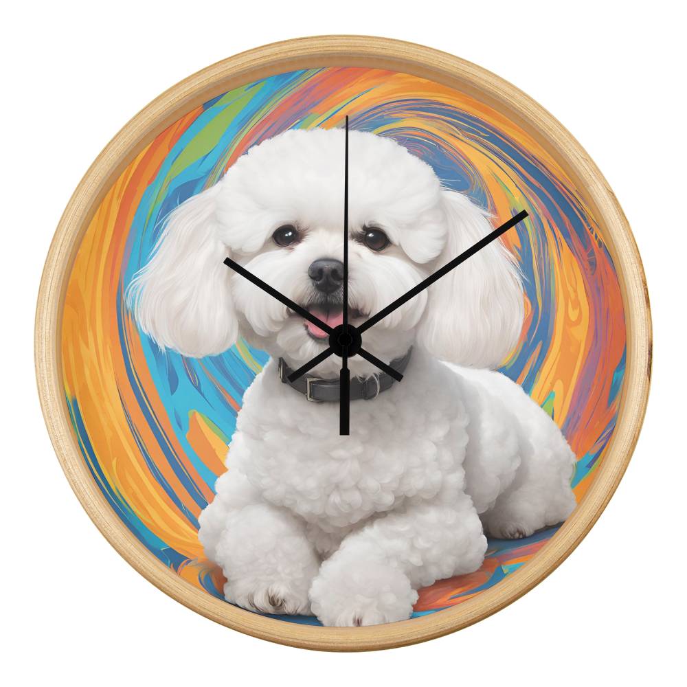 Bichon Clock - Swirl