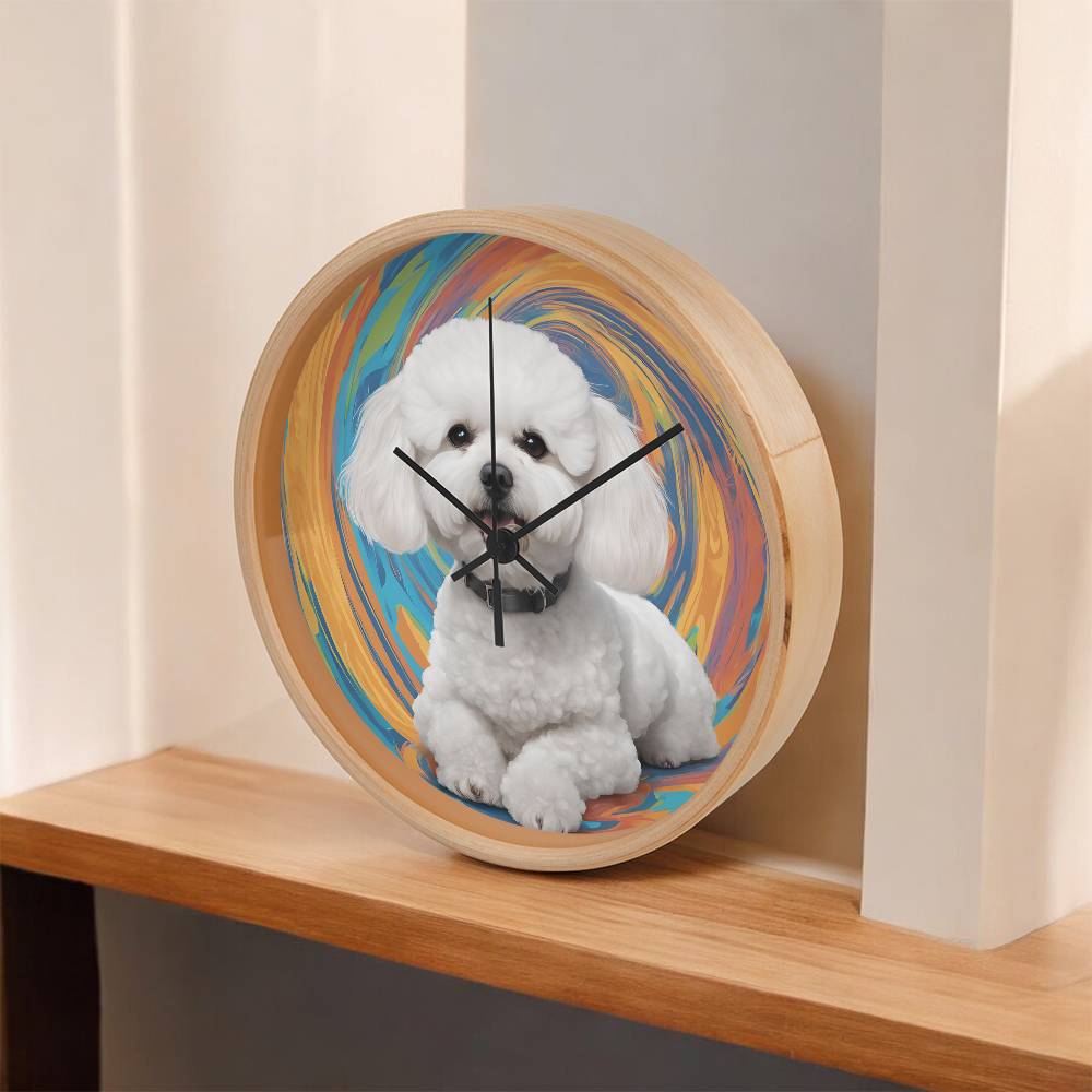 Bichon Clock - Swirl