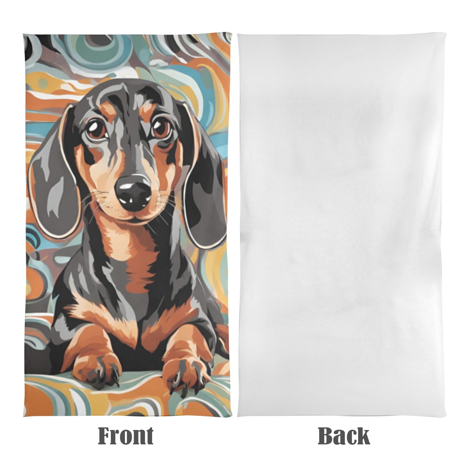 Dachshund Beach Towel - Swirl