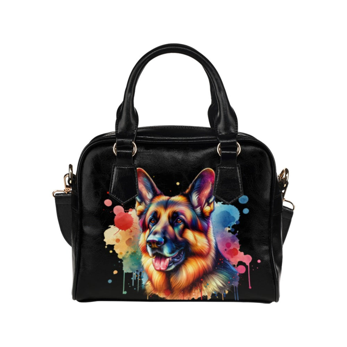 German Shepherd Shoulder Bag - Watercolor