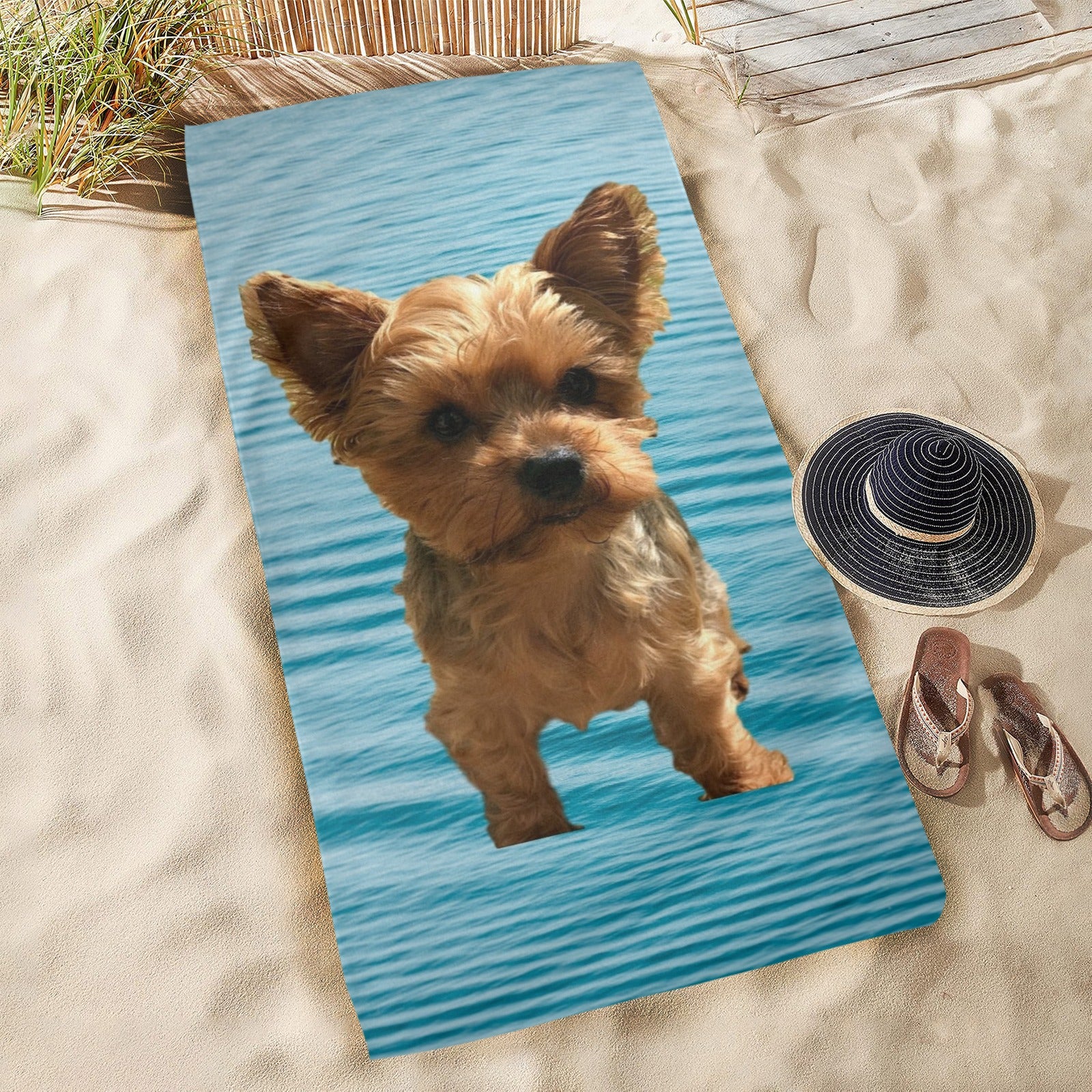 Yorkie Beach Towel