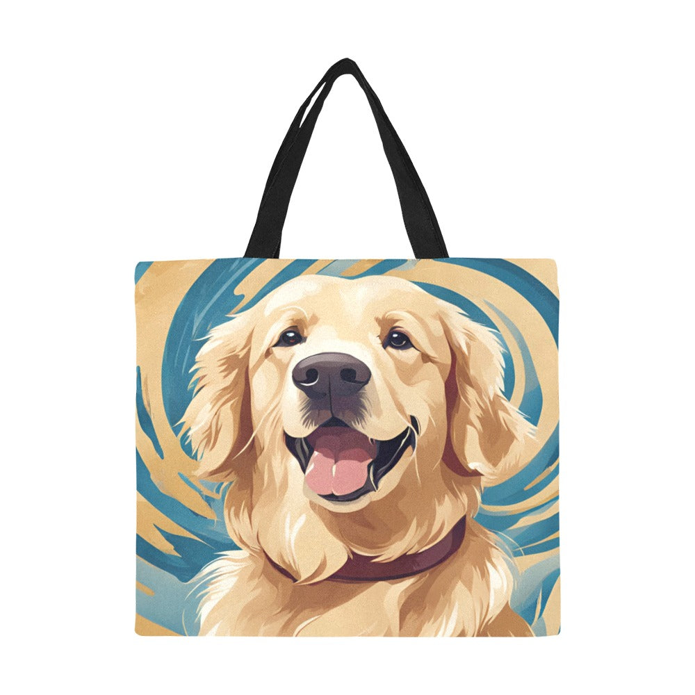 Golden Retriever Canvas Tote Bag - Swirl