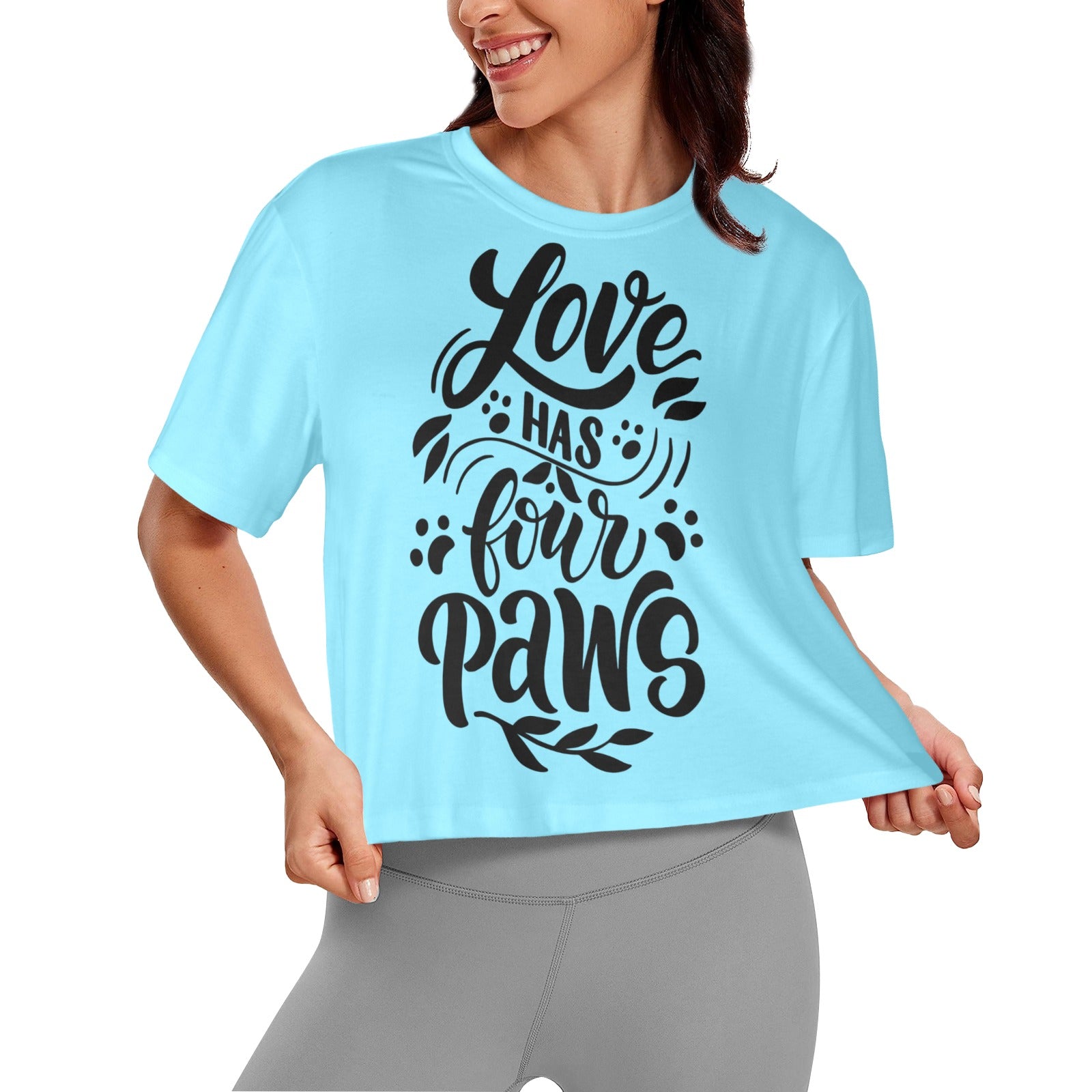 Love Has 4 Paws Cropped Shirt