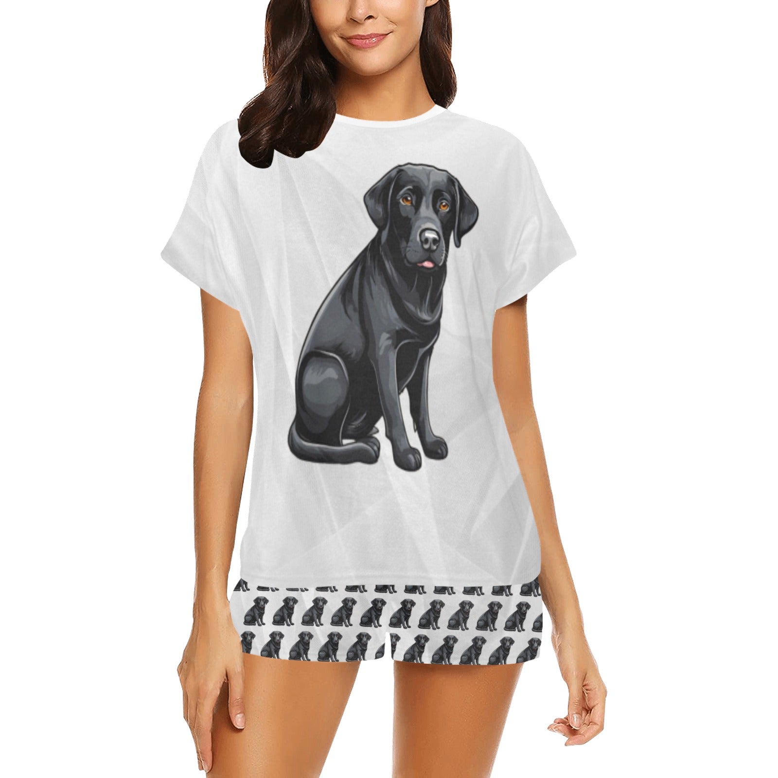 2 Piece Black Labrador PJ Set