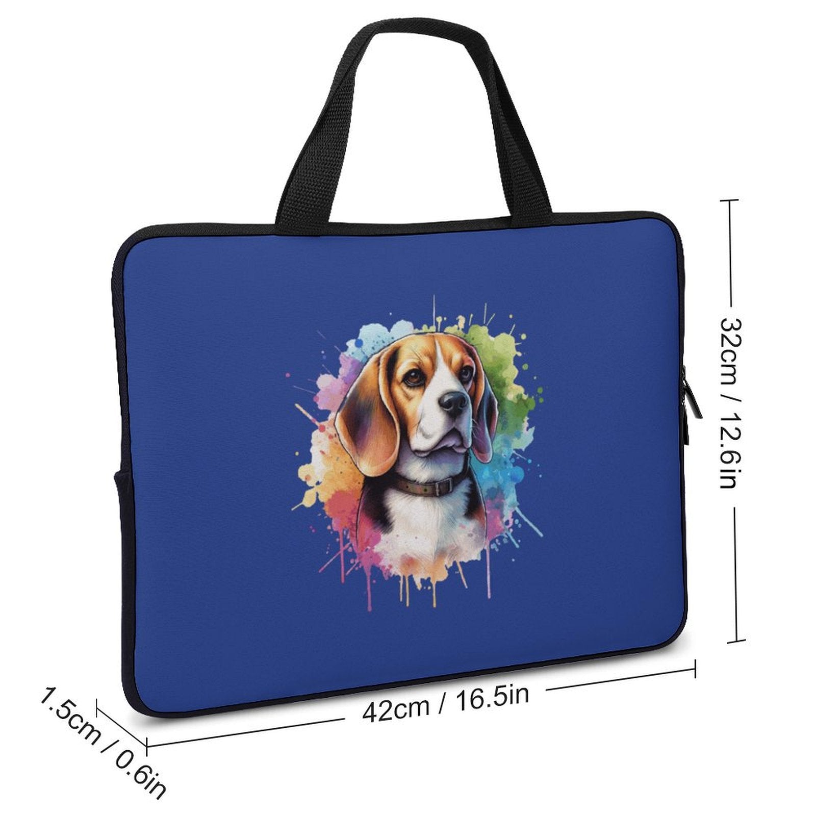 Beagle Laptop Sleeve (Multiple Sizes) - Watercolor